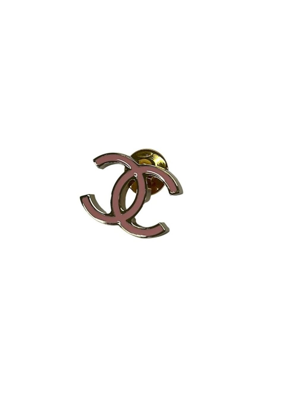 Chanel Brooch CC Logo Light Pink
